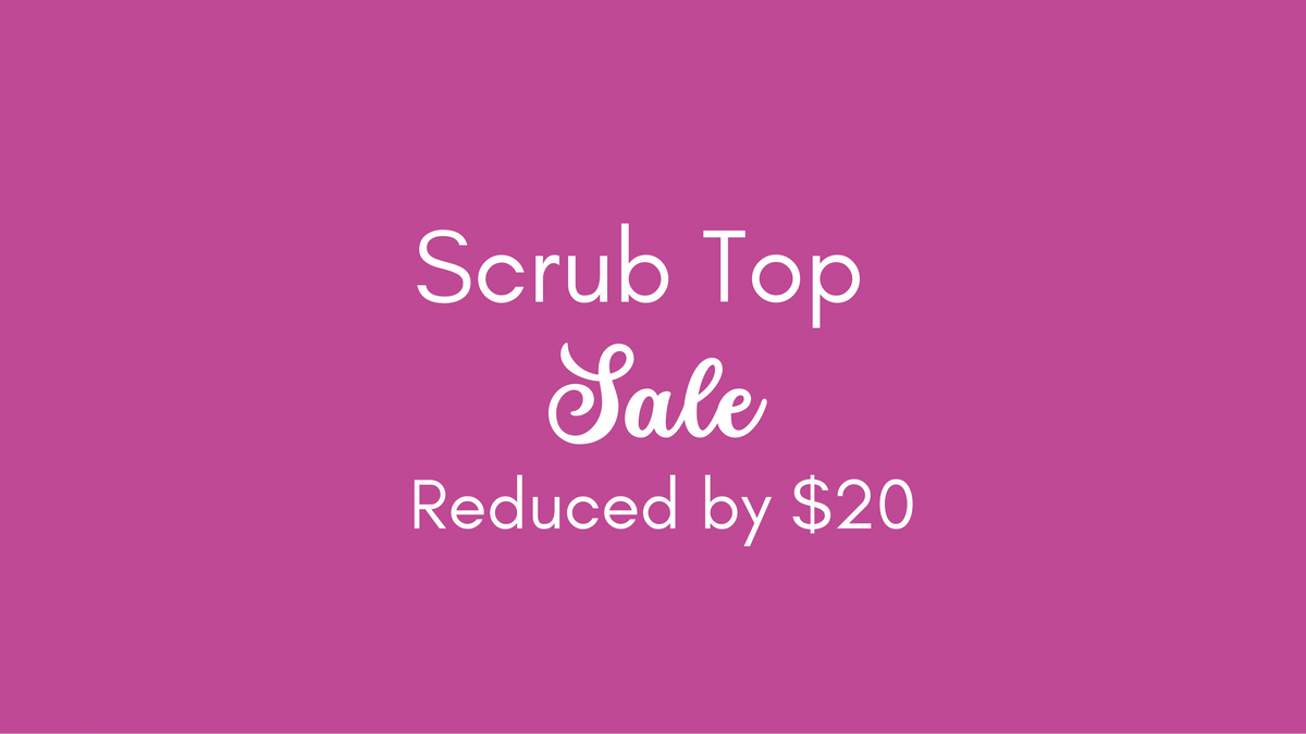 $20 off selected scrub tops