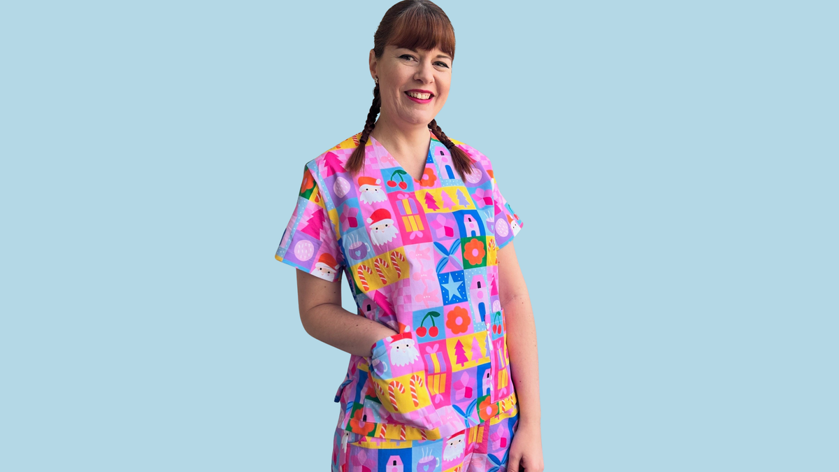 Christmas Scrub Tops