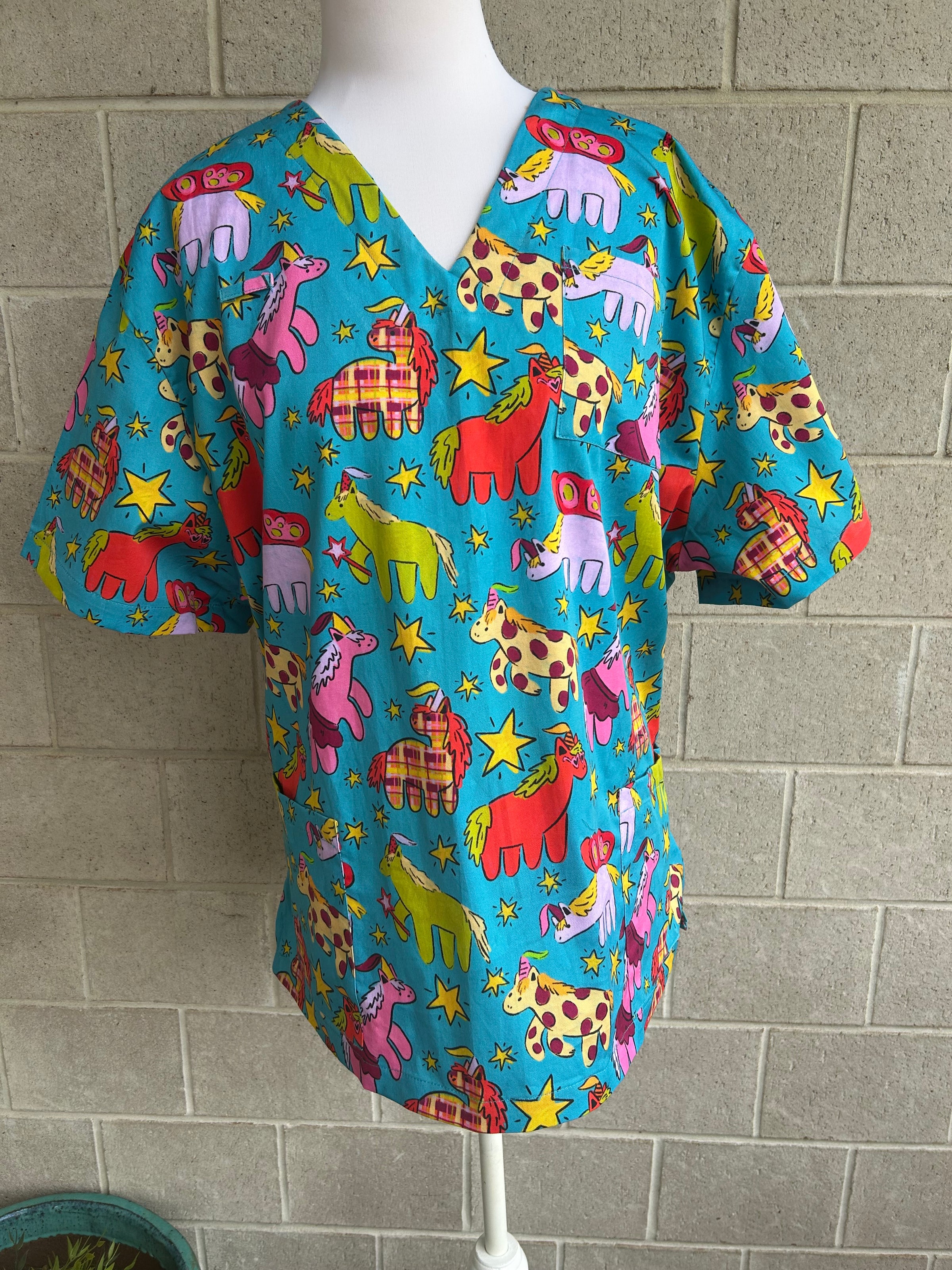 Horsey Kingdom Scrub Top (Pre-order)