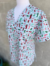 Christmas Stockings Scrub top