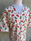 Christmas stockings scrub top