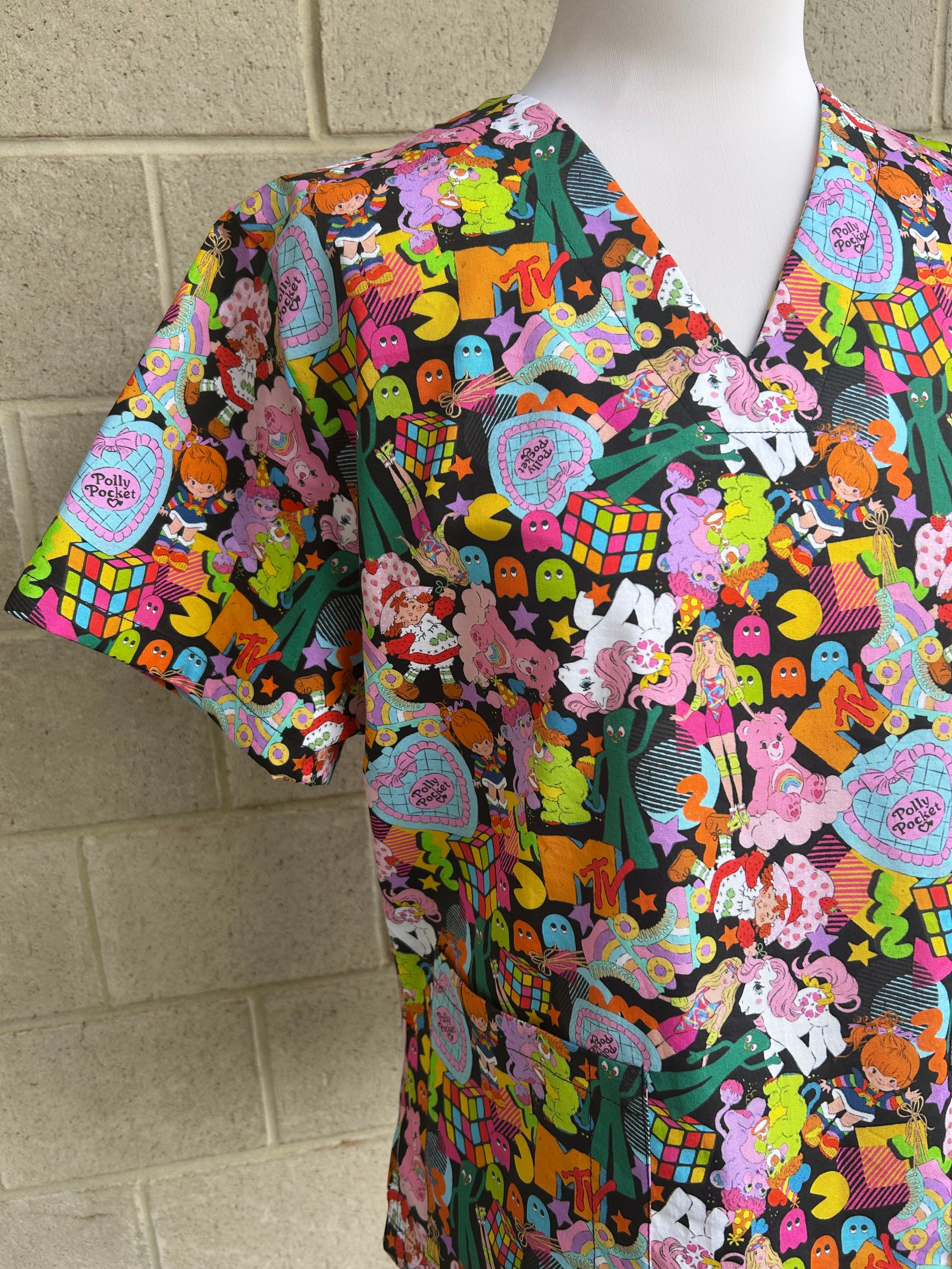 80’s Mash up Scrub Top (Pre-order)