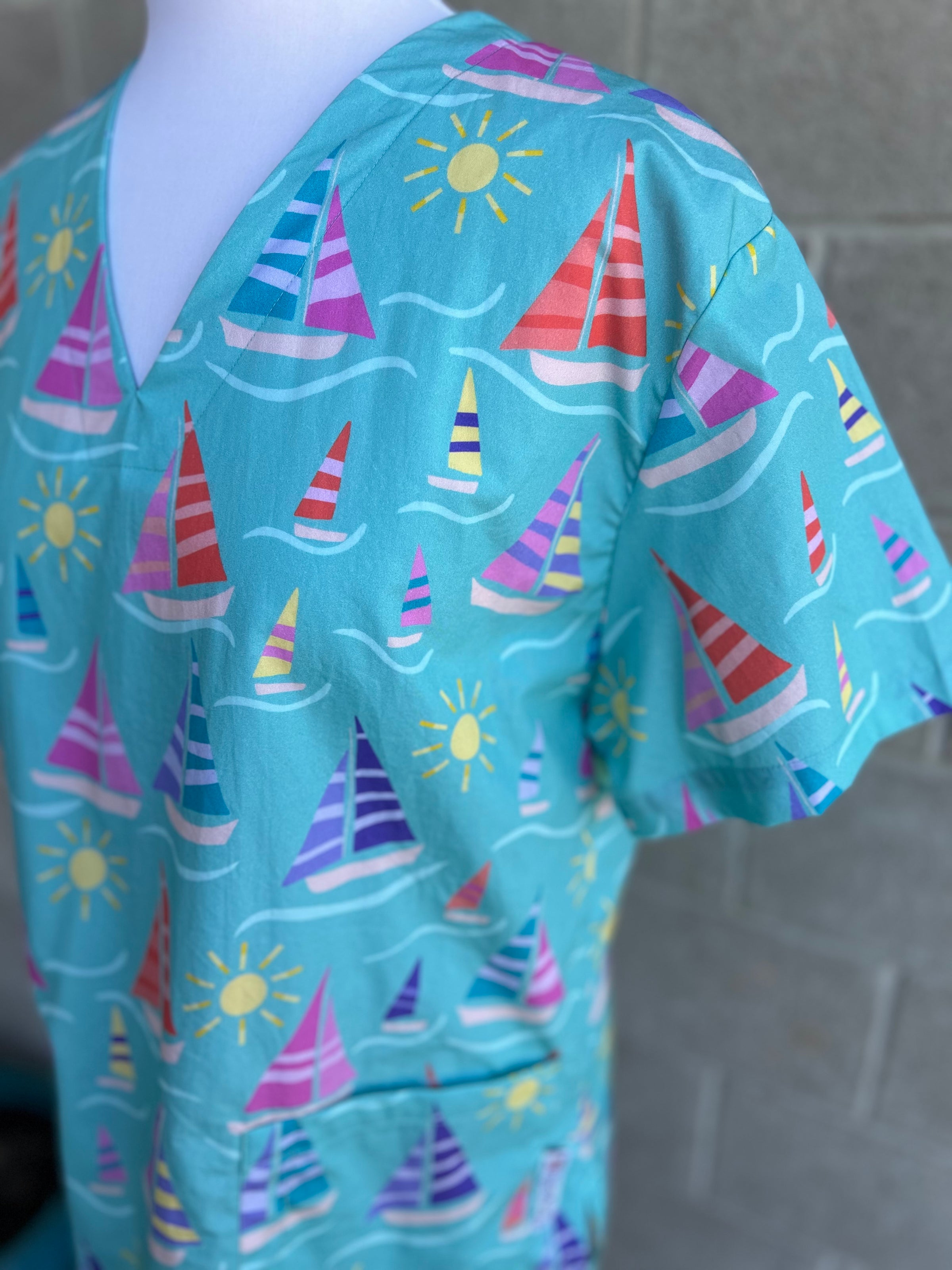 Sail Away scrub top