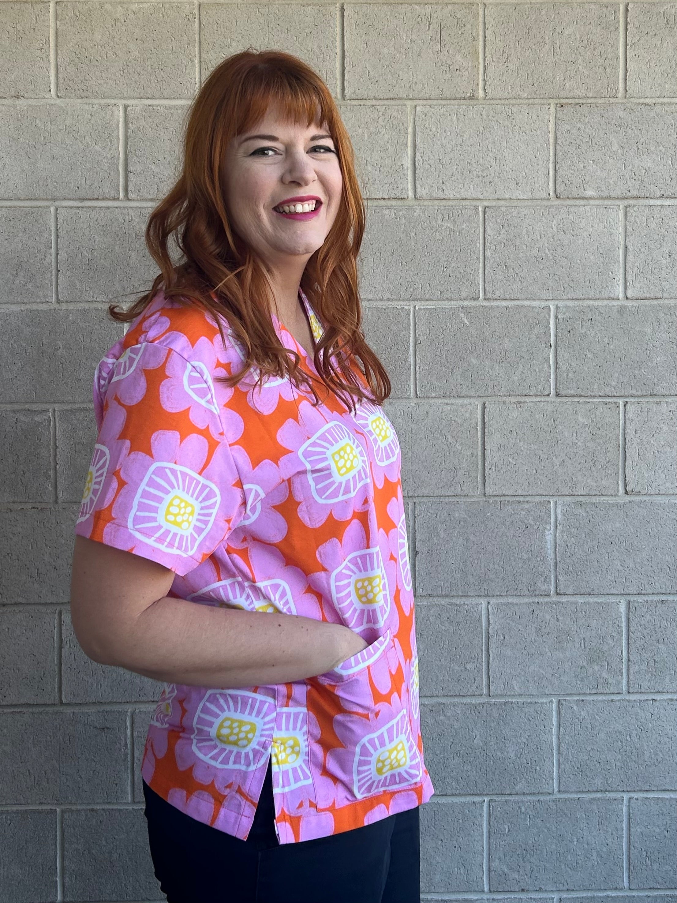 Riku Flower Scrub Top (Pre-order)
