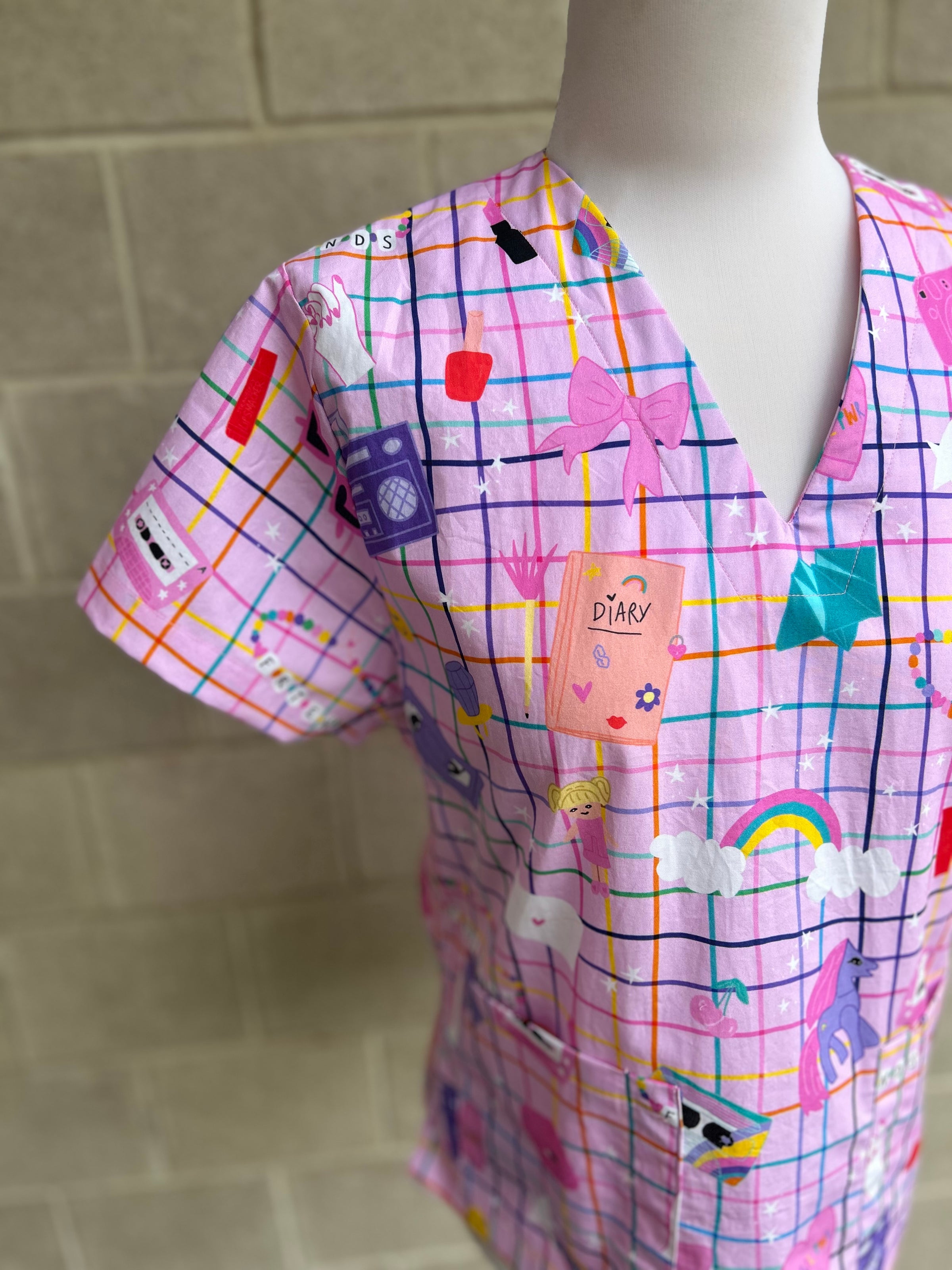 Girlhood scrub top (one left: XS or S only)