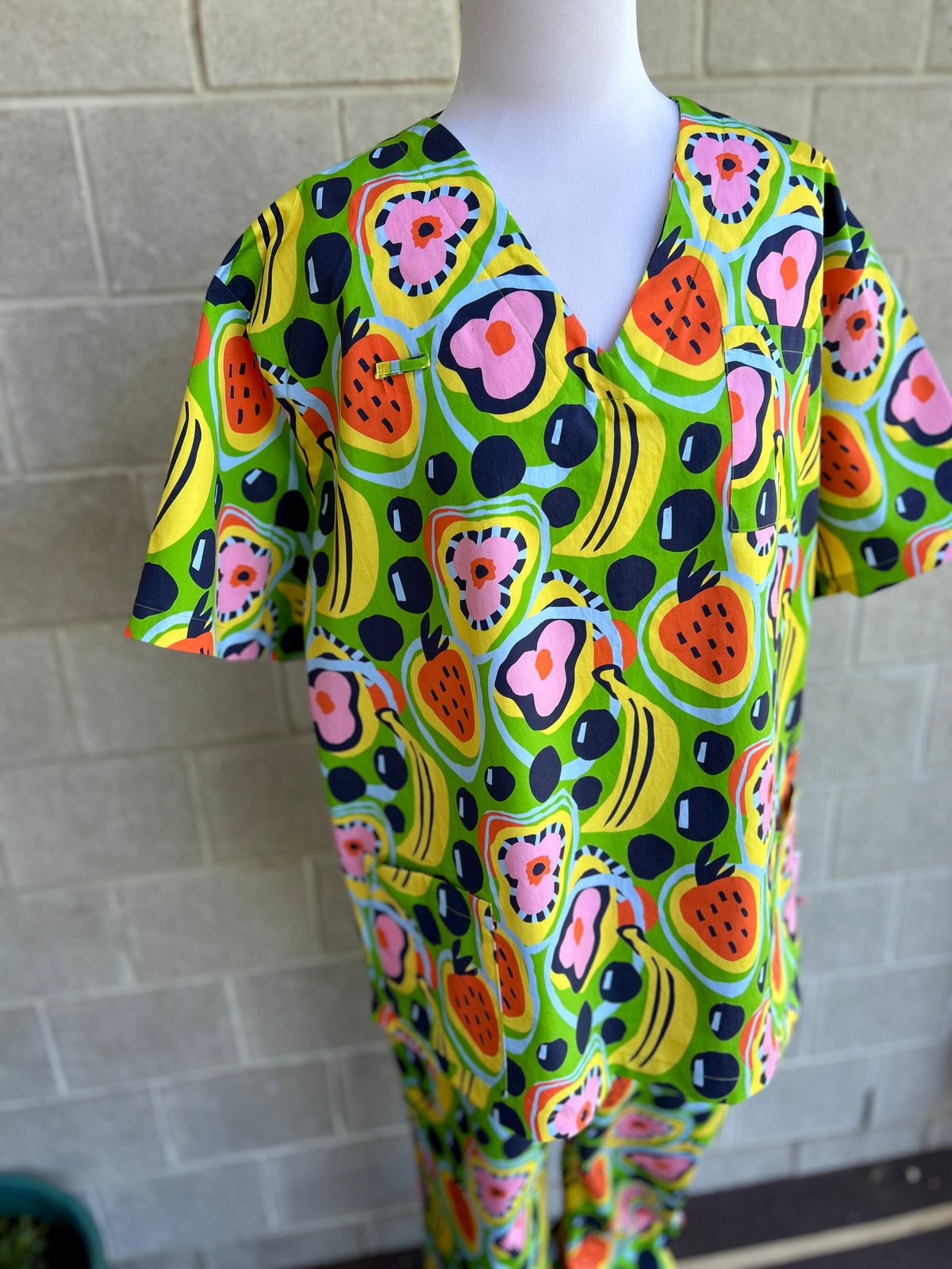 Fruit Tumbler Scrub Top (one left: size XS or S only)