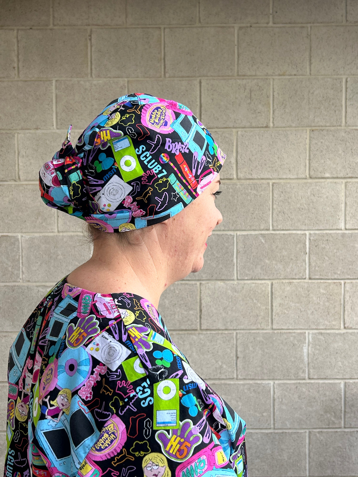 00’s Mashup Scrub Cap (for long hair)