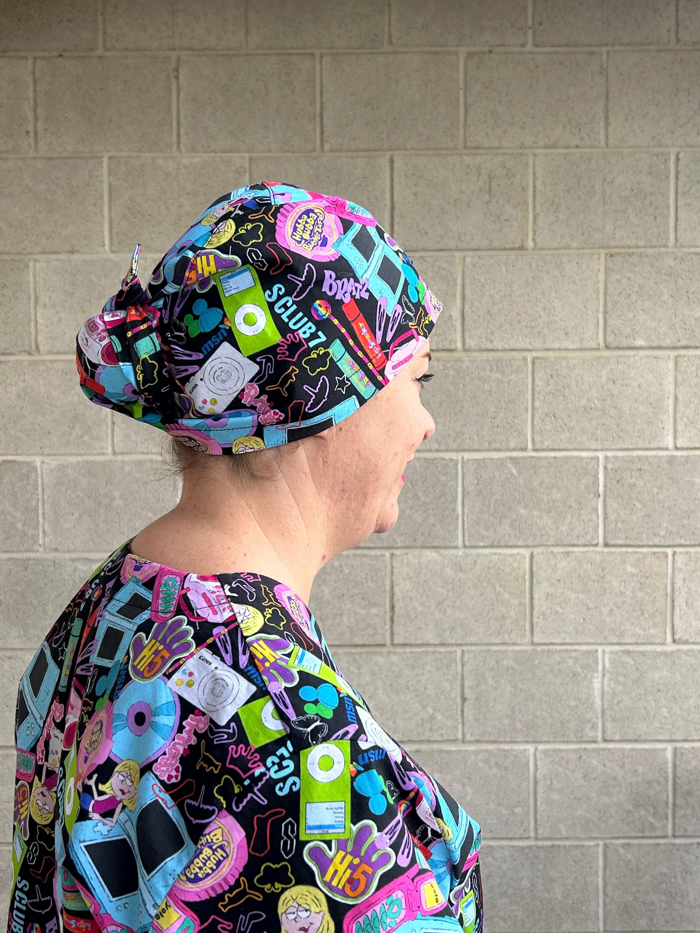 00’s Mashup Scrub Cap (for long hair)