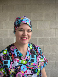 00’s Mashup Scrub Cap (for long hair)
