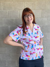 Dashy Daydream Scrub Top (ready made)