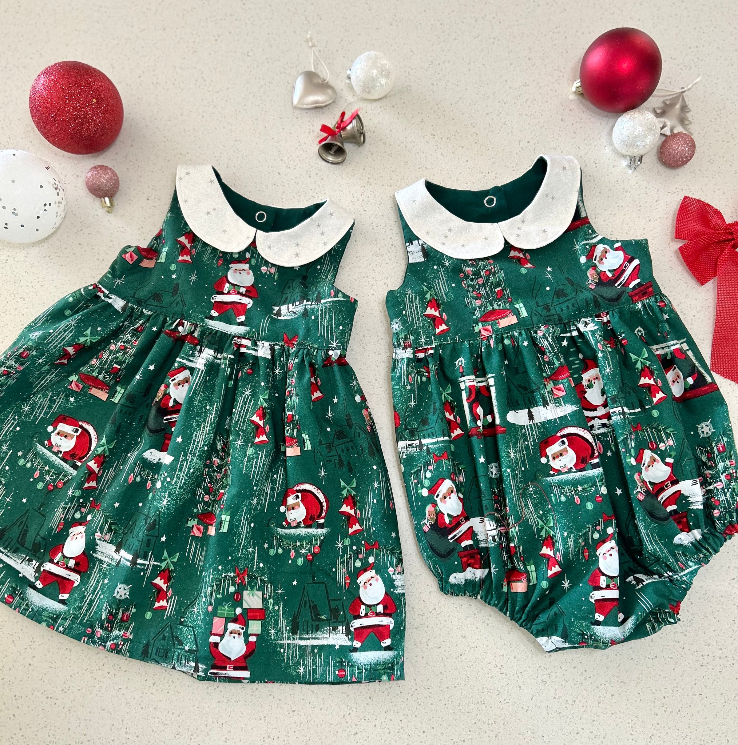 Green Santa Romper