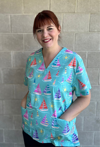 Sail Away scrub top