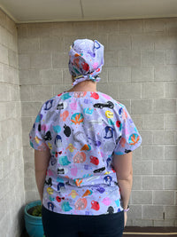 Eras purple Scrub Cap (for long hair)