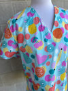 Fruit Punch scrub top (Ready made) Size Small