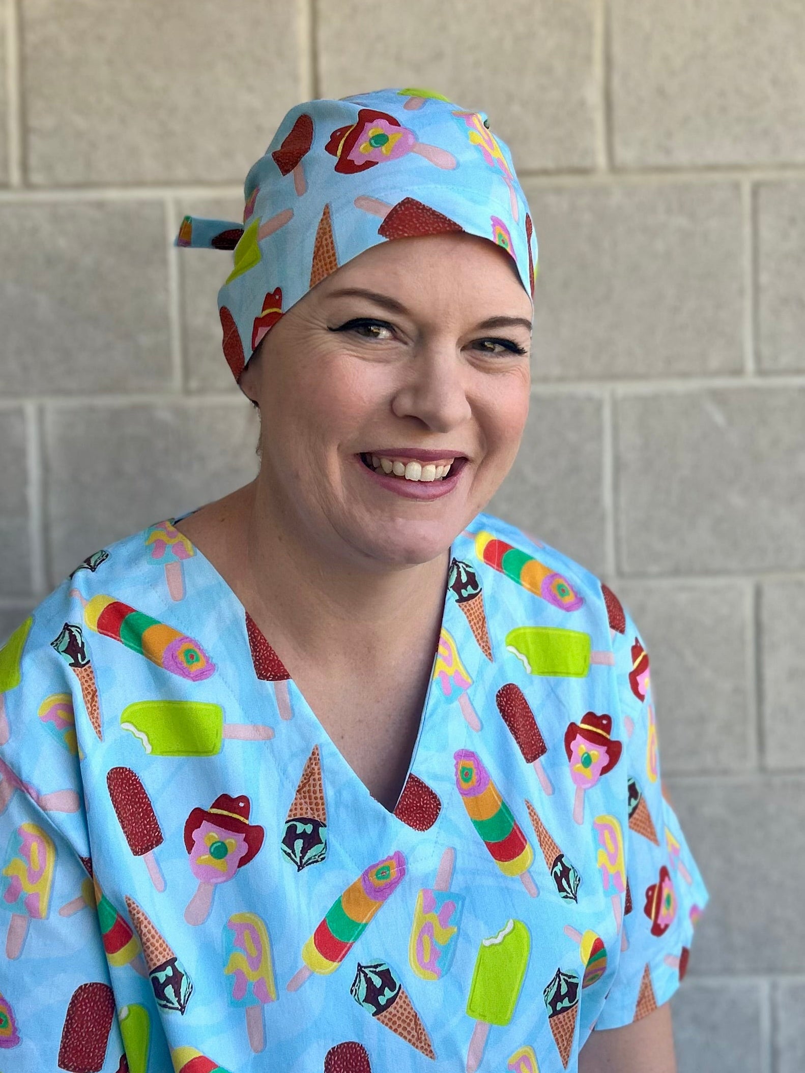 For the love of ice cream Scrub Cap (for long hair)
