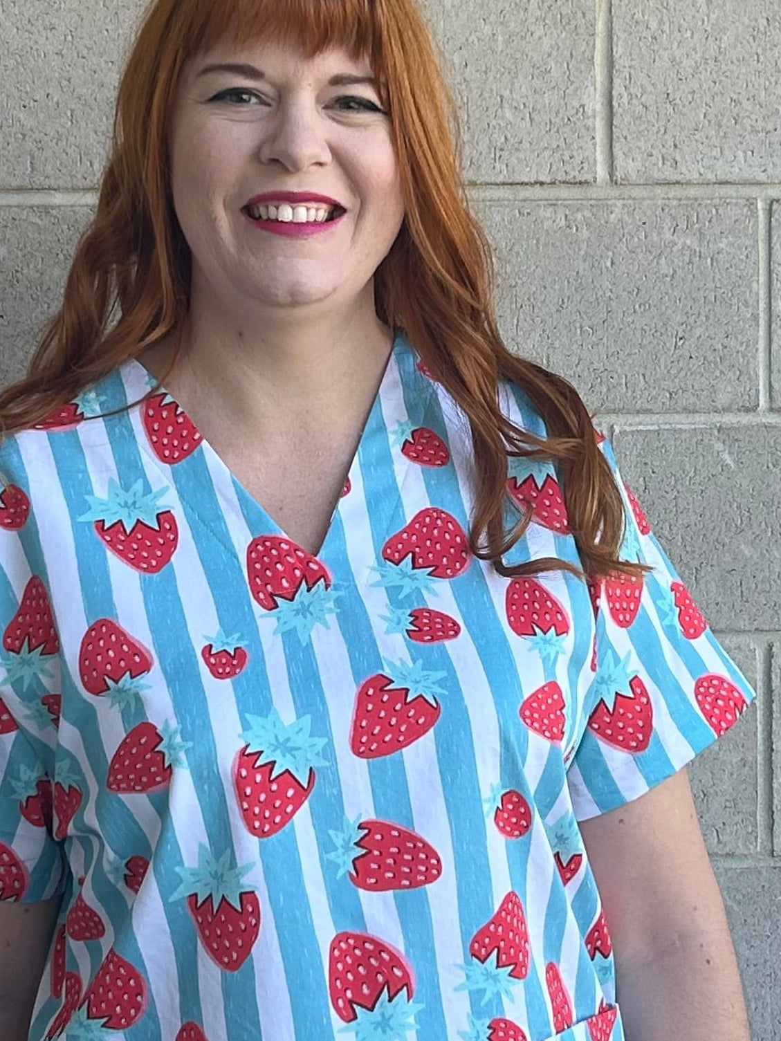 Strawberry stripes Scrub Set (Pre-order)