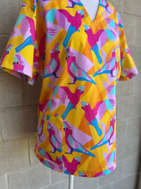Geo Galahs yellow Scrub Top (Pre-order)