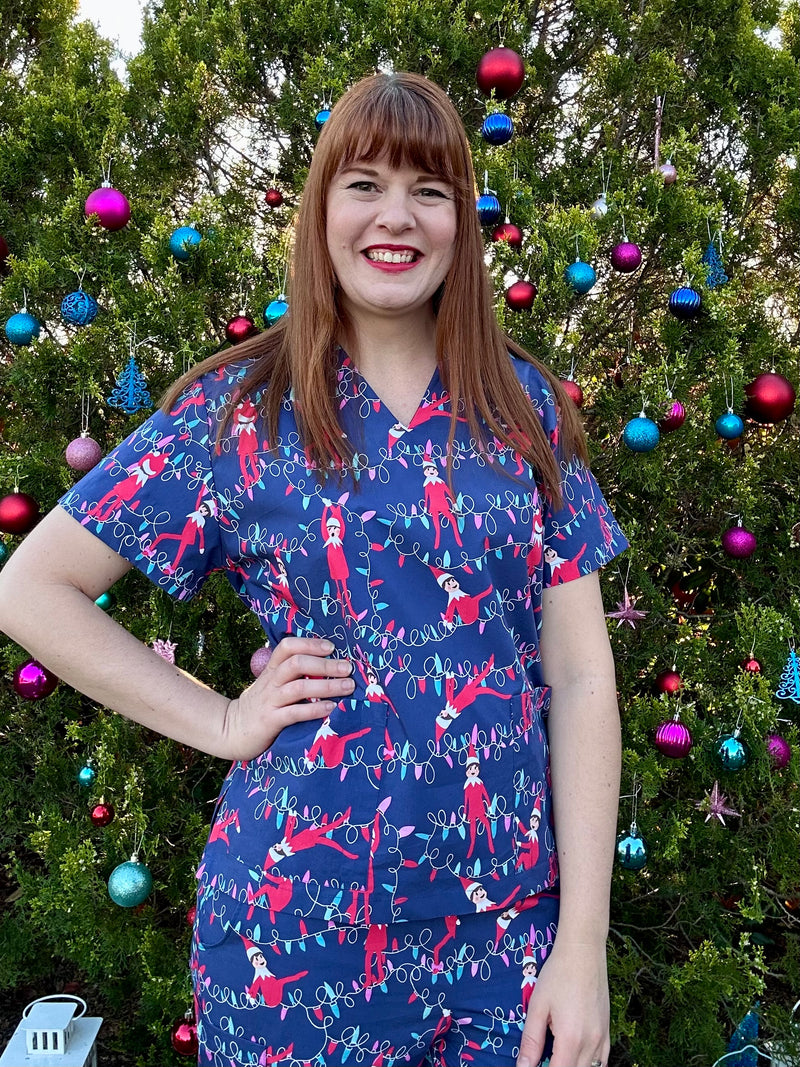 Cheeky Elf scrub top