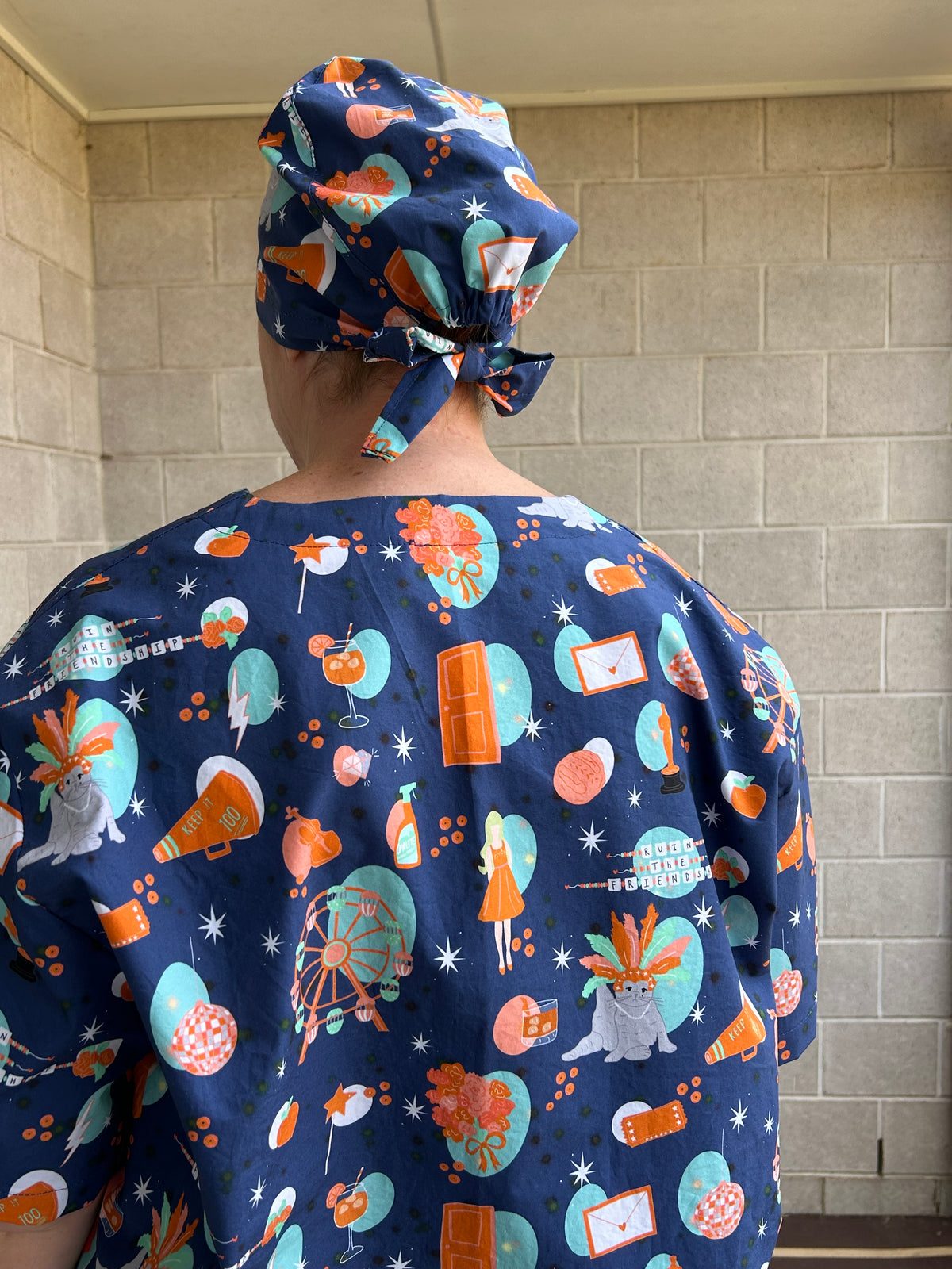 Showgirl Scrub Cap (for long hair)