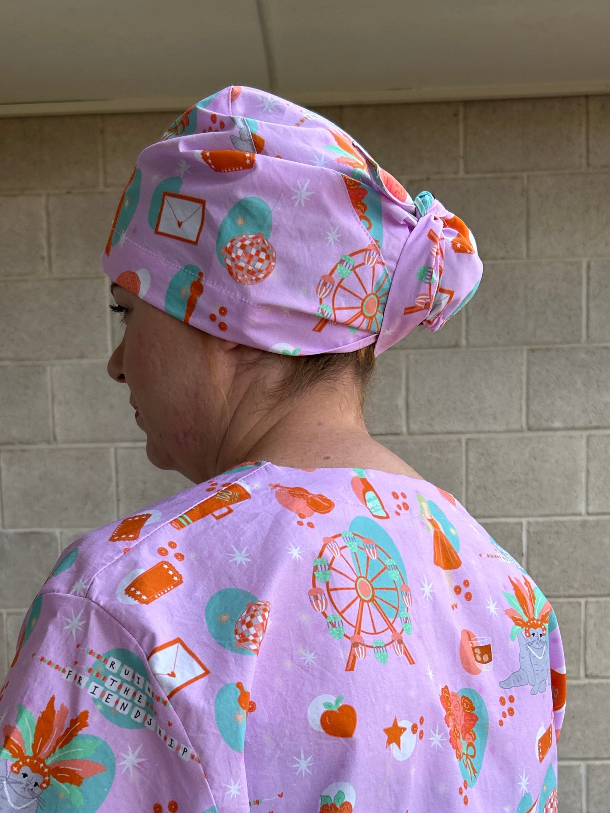 Showgirl Scrub Cap (for long hair)