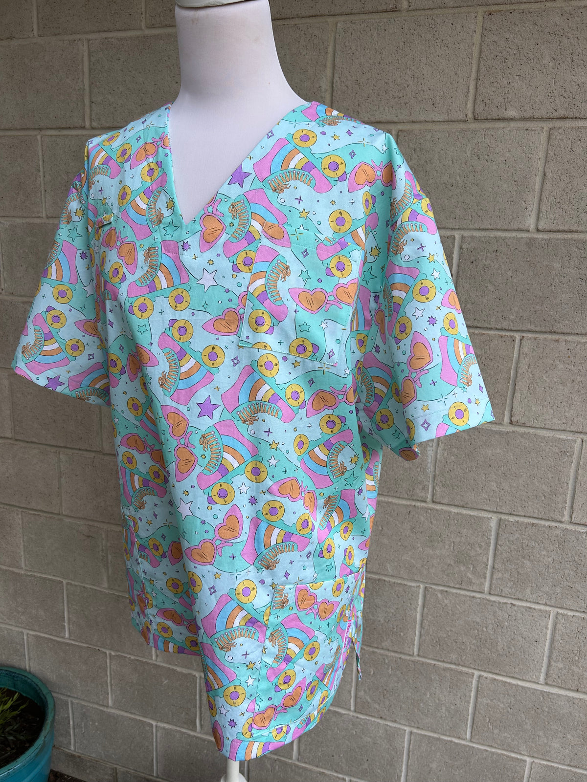 Retro Skates Scrub Top (Pre-order)