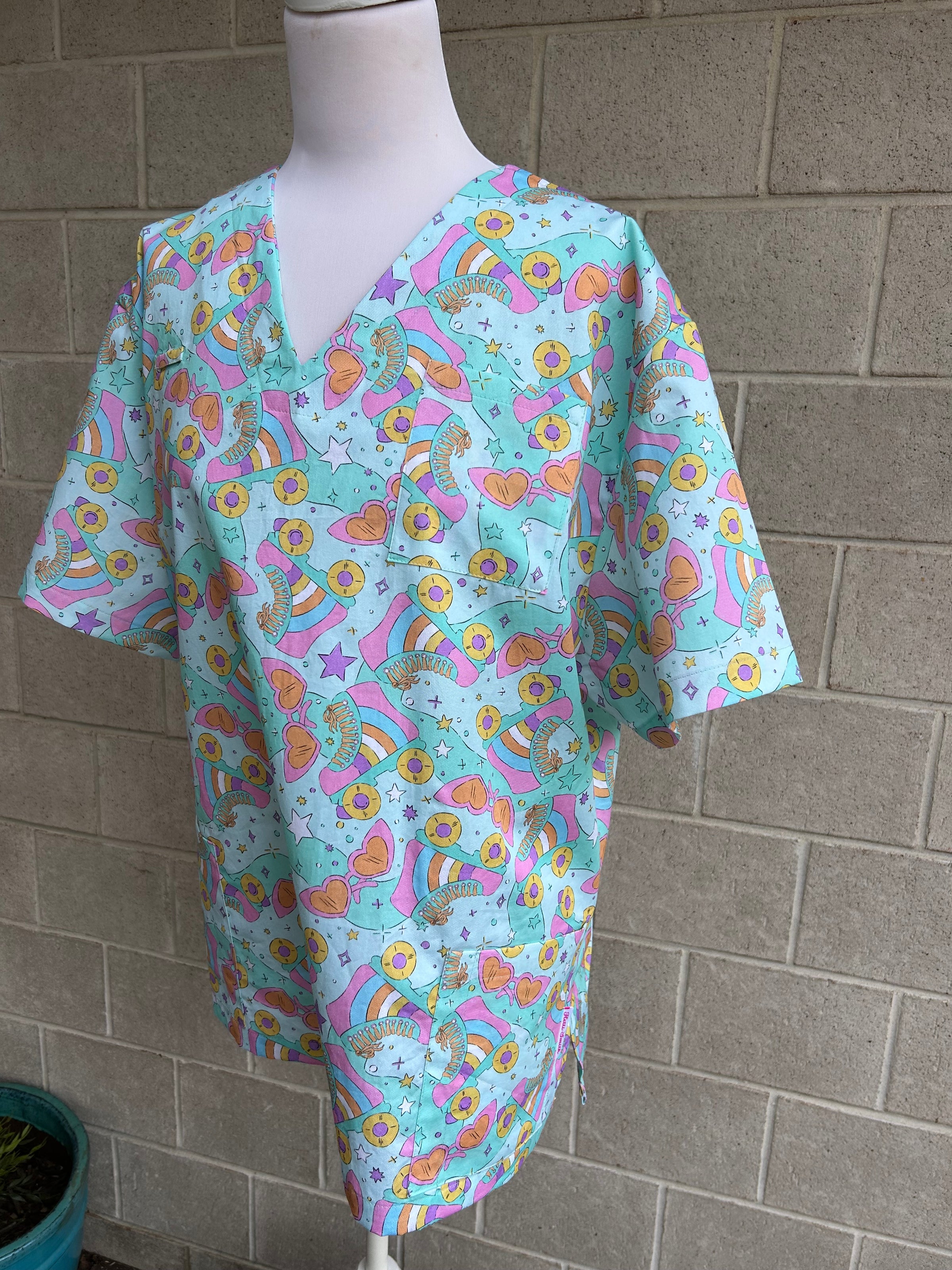 Retro Skates Scrub Top (Pre-order)