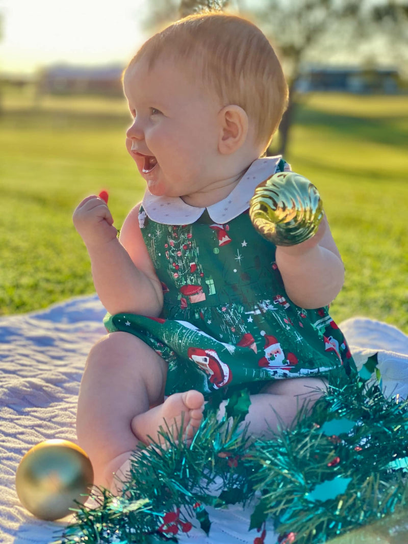 Green Santa Romper