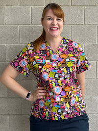 90’s Mash up Scrub Top (Pre-order)