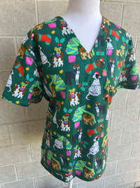 Christmas Dogs Scrub Top (Pre-order)