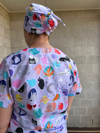 Eras purple Scrub Cap (for long hair)