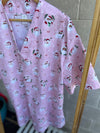 Pink santa scrub top (Ready made)