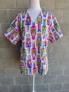 Nutty so Bright Scrub Top