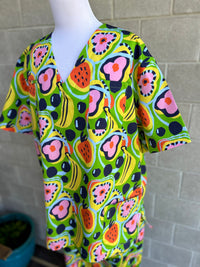 Fruit Tumbler Scrub Top (one left: size XS or S only)