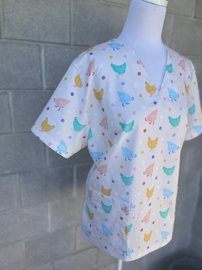 Hen Frolic Scrub Top (Pre-order)