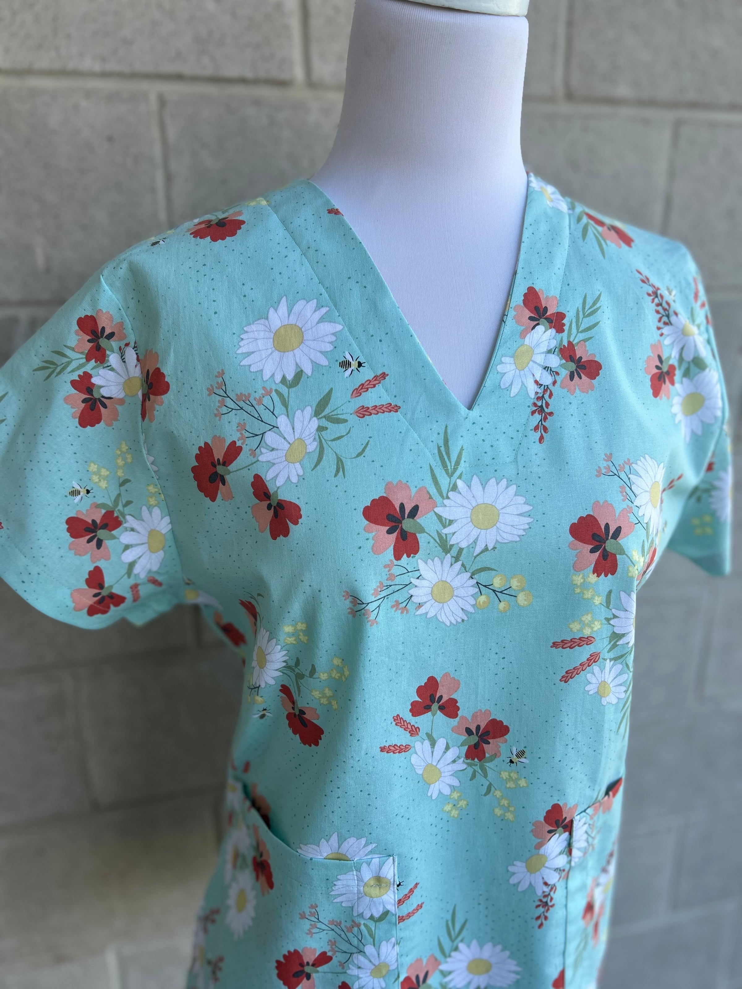 Sunshine and sweet tea scrub top