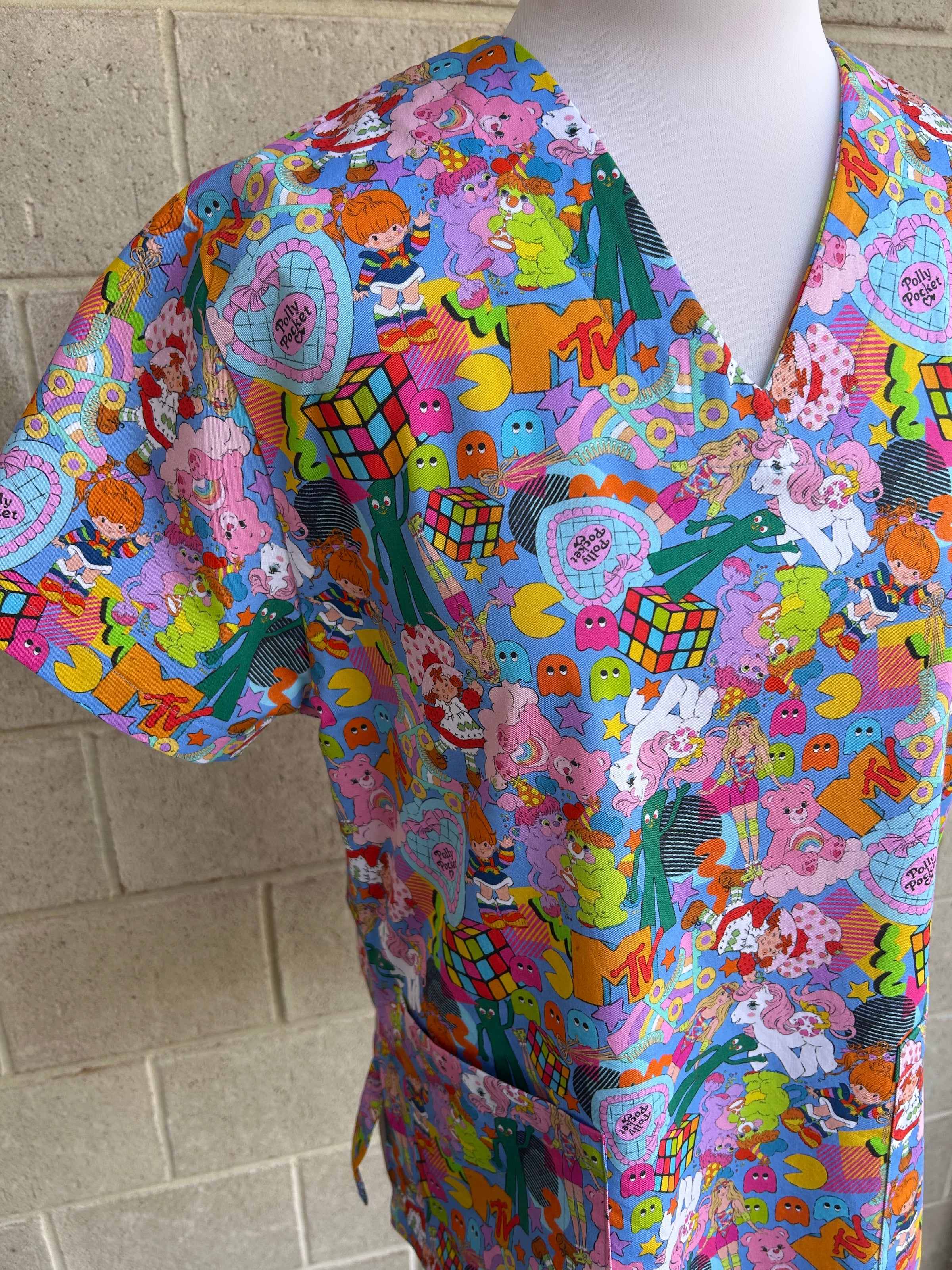 80’s Mash up Scrub Top (Pre-order)