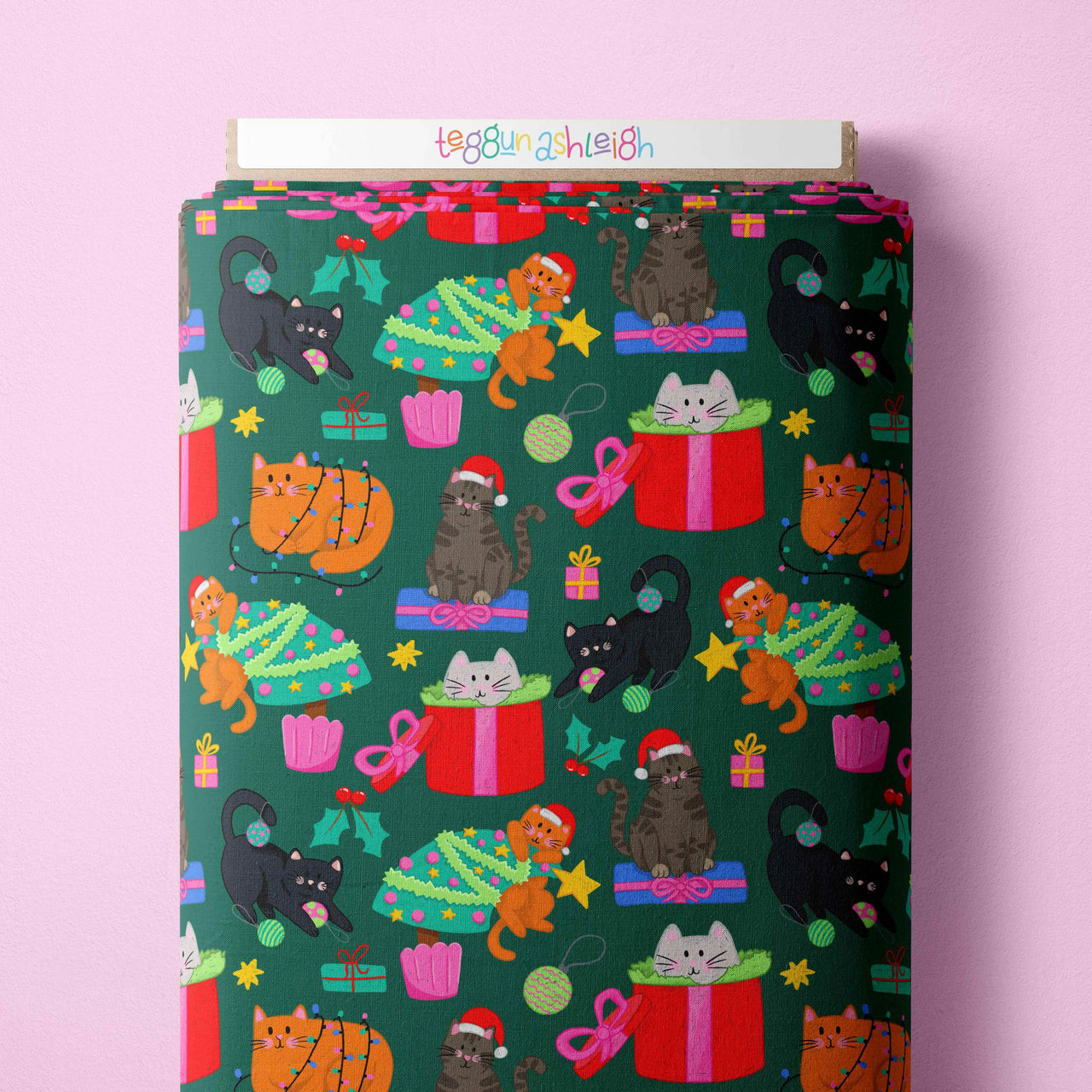 Christmas Cats Scrub Top (Pre-order)