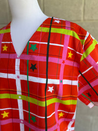 Christmas stars Plaid Scrub Set (Pre-order)