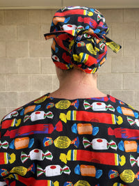 Wrapped lollies Scrub Cap (for long hair)
