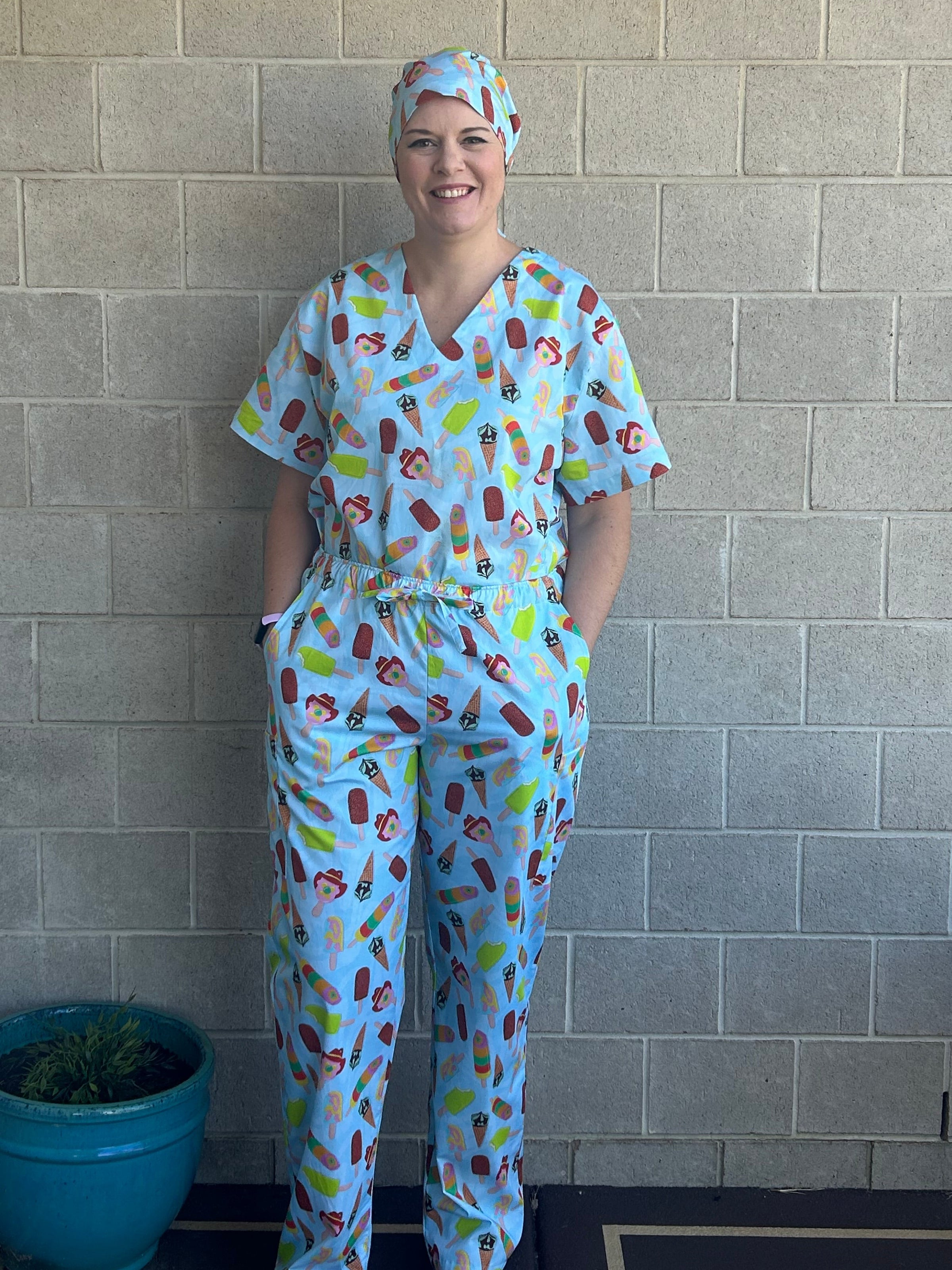 For the love of ice cream Scrub Cap (for long hair)