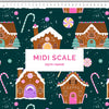 Gingerbread houses scrub top (pre order)