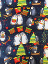 Christmas Penguins scrub top