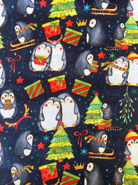 Christmas Penguins scrub top