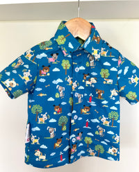 Blue dog shirt