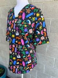 Aussie Christmas Scrub Top