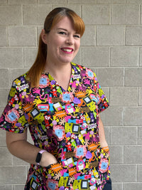 90’s Mash up Scrub Top (Pre-order)