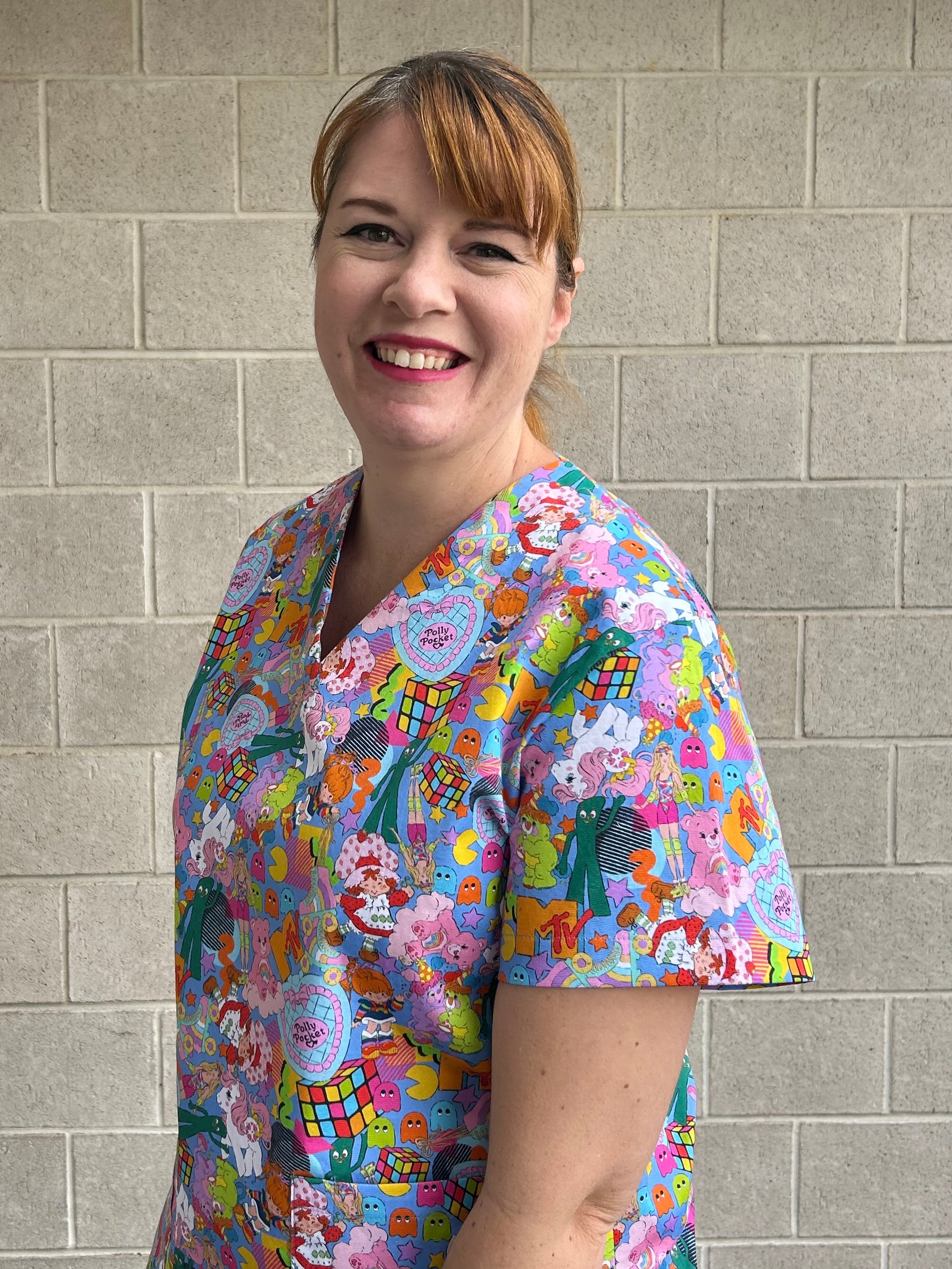 80’s Mash up Scrub Top (Pre-order)