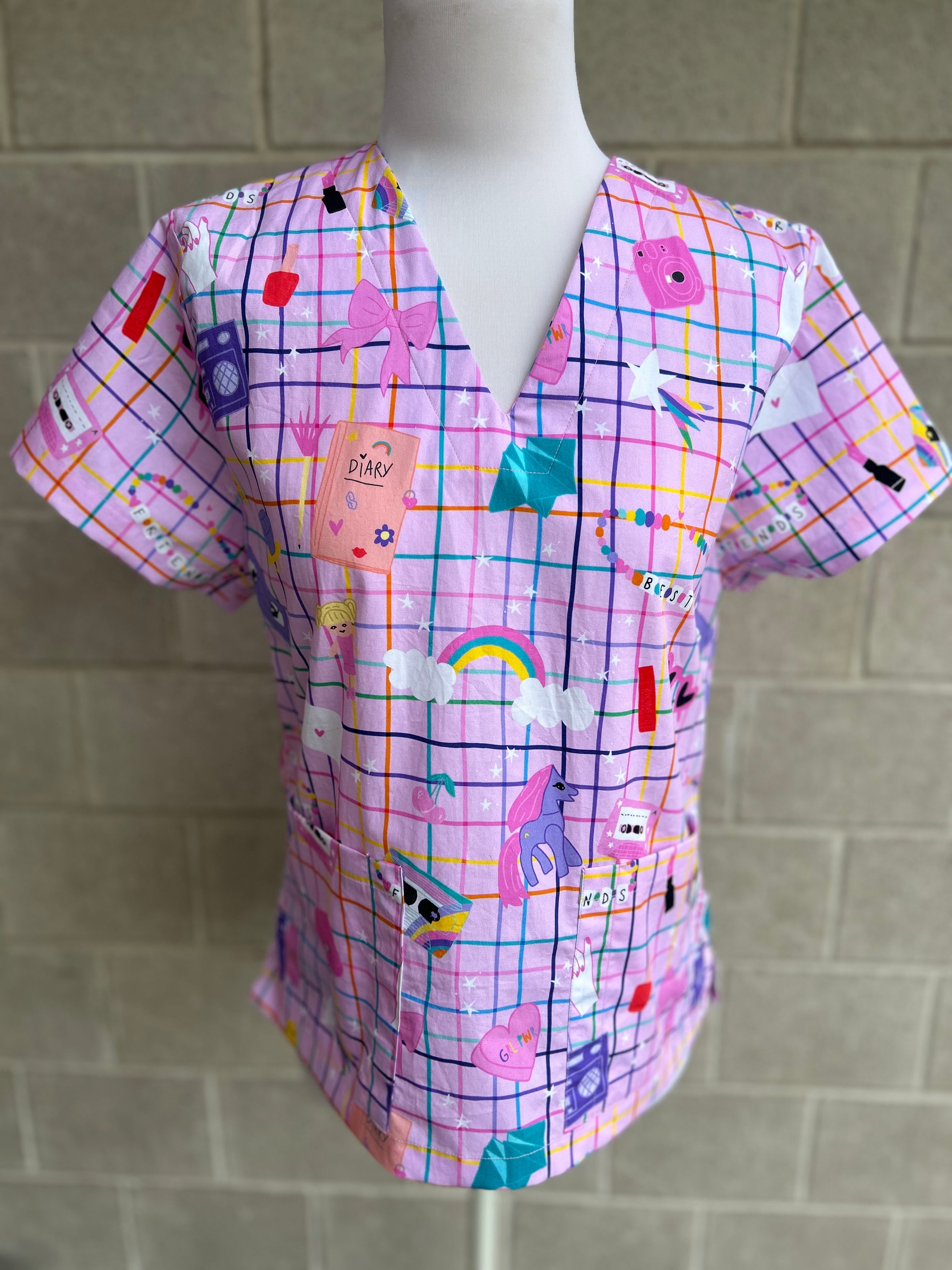 Girlhood scrub top (one left: XS or S only)