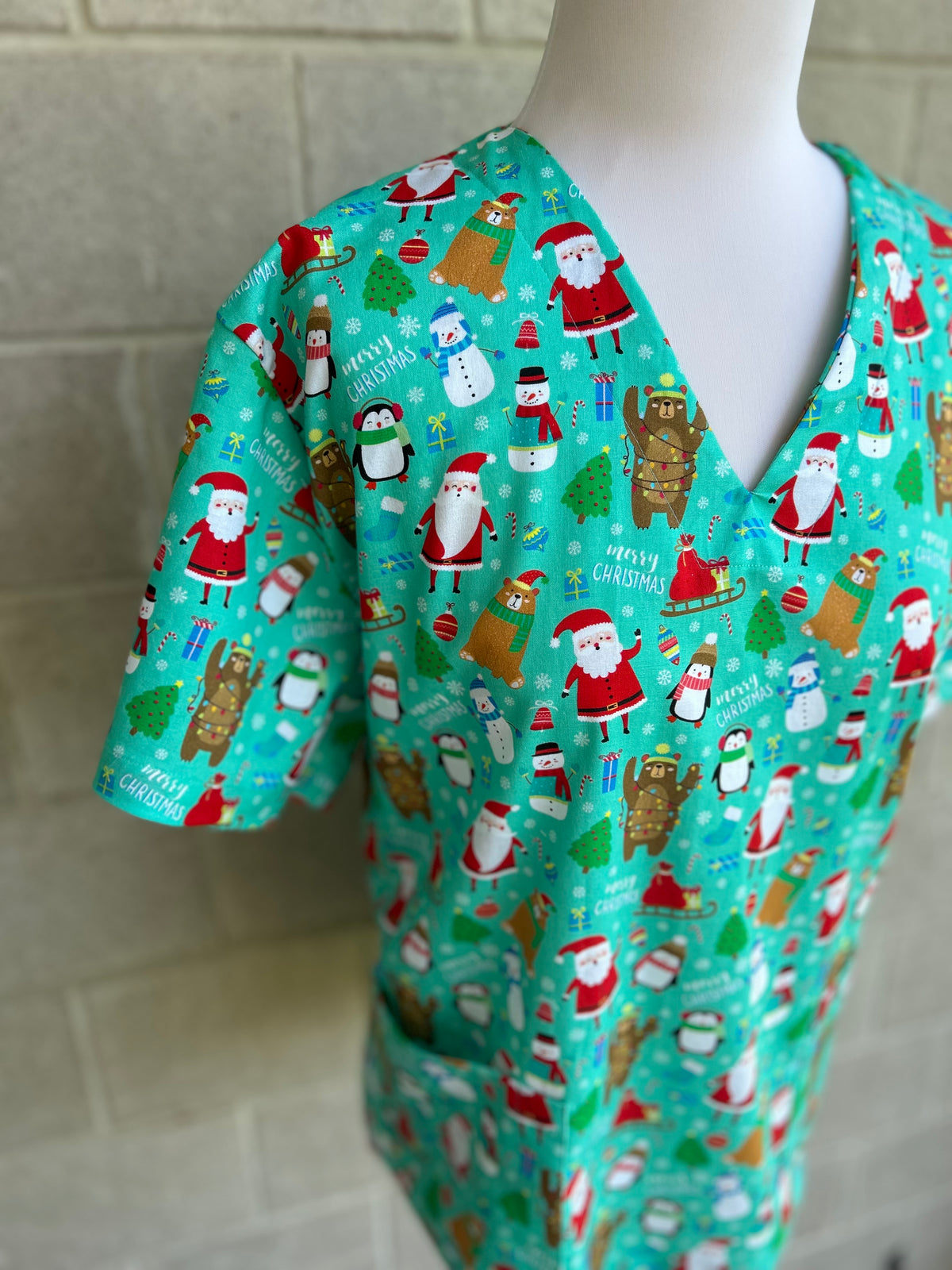 Tis the season scrub top