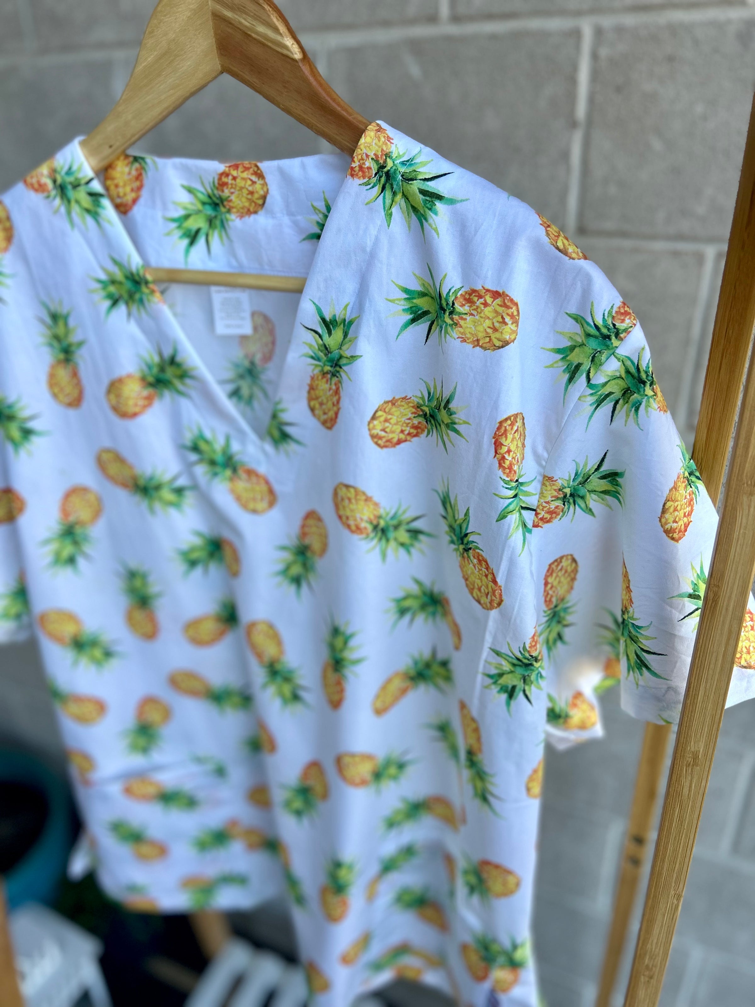 Pineapples Scrub Top